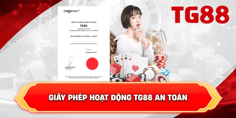 Giấy Phép Hoạt Động TG88 an toàn